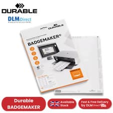 Image of Durable BADGEMAKER Inserts 54 x 90 mm - Pack of 200 Inserts - White - 1 to 5