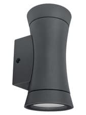 Image of Modern Graphite Up Down Double Wall Light GU10 IP44 Outdoor Garden Light ZLC313