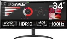 Image of LG Monitor 34 inch Curved UltraWide WQHD VA Monitor HDMI Display Port 100Hz 5ms