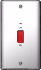 Image of BG Nexus Decorative Light Switches & Sockets Polished Chrome White Inserts Range