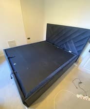 Image of Blue Velvet Super King Size bed, brand new and never used. RP : £1099