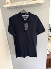 Image of Tommy Hilfiger Core Slim Polo Shirt in Sky Captain Blue Medium