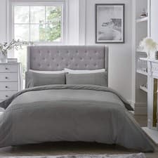 Image of Grey Hotel Bedding Sets in King & Super king Duvet Cover Sets Luxury Cotton Mix