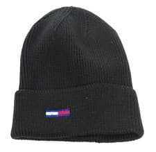 Image of Tommy Jeans Flag Beanie Black AW15474 Black
