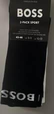 Image of Hugo Boss Ankle Socks Black and White Pair Brand-New In Original 9-11 UK