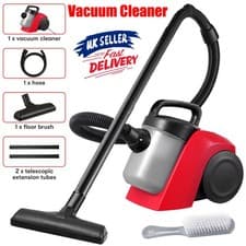 Image of Bagless Cylinder Vacuum Cleaner 1000W Compact Lightweight Powerful Cyclonic Vac