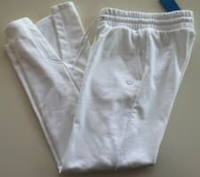 Image of ADIDAS ORIGINALS ADICOLOR OPEN HEM TERRY JOGGERS PANTS - WHITE H43930 WOMEN S