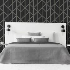 Image of Superfresco Panel Glitter Geo Wallpaper Charcoal Grey (WAS £18.99)