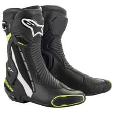 Image of Alpinestars SMX S-MX Plus V2 Black white & Fluo Motorcycle Racing Sport Boots
