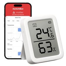 Image of SwitchBot Smart Room Thermometer Hygrometer Sensor Meter Plus 1Pack, White