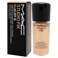 Image of MAC COSMETICS STUDIO FIX FLUID SPF 15 MATTE FOUNDATION 30 ML 1 OZ OIL AUTHENTIC