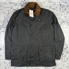 Image of BARBOUR Mens Sage Green Icons Ashby Waxed Jacket SIZE MEDIUM BNWT Authentic