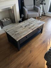 Image of Coffee Table - Wood (Navy Blue)