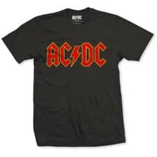 Image of Official AC/DC T Shirt Red Logo Black Mens Unisex Classic Rock Metal Tee New