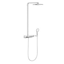 Image of Grohe Rainshower SmartControl Duo 360 Shower system with thermostat moon white