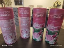 Image of 4 x Lenor In-Wash Scent Boosters -2 x Pink Tulips & 2 x Cherry Blossom = 176g x4