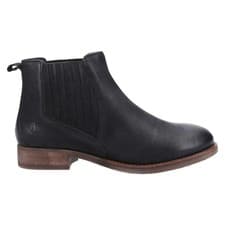 Image of Hush Puppies Womens Boots Ankle Edith Leather Slip On black UK Size