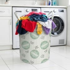 Image of LARGE LAUNDRY BASKET WASHING CLOTHES BIN FOLDABLE STORAGE TOY BAG HAMPER HANDLE