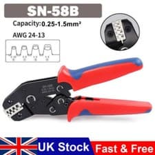 Image of 0.25-1.5mm² Ratchet Crimper Plier Crimping Tool Cable Wire Electrical Terminals
