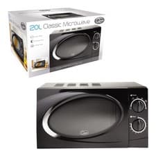 Image of Quest 35860 20L 700W Classic Dial Microwave Oven Black