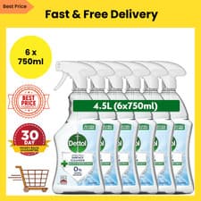 Image of Dettol Antibacterial Disinfectant Surface Cleaner, Original Fragrance, Pack of 6