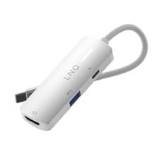Image of LINQ 3-in-1 USB-C Hub Adapter | USB-A & 4K HDMI | 140W PD Dock