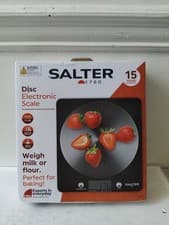 Image of Salter White Disc Digital Kitchen Scale – Electronic Food Scale 5kg