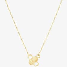 Image of Yellow Gold Plated Large Bee Necklace BFL2-YGP