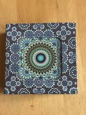 Image of Moroccan Style Mosaic Cork Backed Tile Coasters Set Of 6 New & Boxed