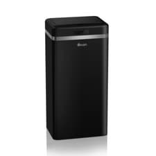 Image of Swan Retro 45L Square Sensor Bin Vintage Design Kitchen Waste Bin in Black