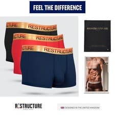 Image of Underwear mens organic bamboo boxer short trunks 3Pack soft|stretch|comfort XXL