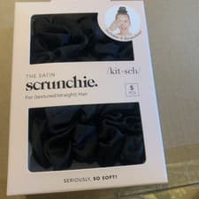 Image of Kitsch Satin Scrunchies for Women – No Crease Hair Ties – Soft Satin Hair