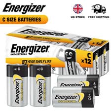Image of ENERGIZER C SIZE 1.5V INDUSTRIAL HIGH POWER ALKALINE BATTERY MN1400 LONG EXPIRY