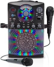 Image of Singing Machine SML385UBK Bluetooth Karaoke System with USB & Microphone - Black