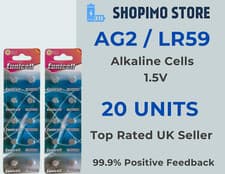 Image of 20 X LR59 Alkaline AG2 Battery LR726 396 397 1.5v Coin Cell Button Batteries New