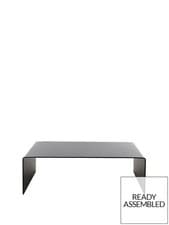 Image of Glass Coffee Table Black Modern and Elegant Living Room Furniture Solution