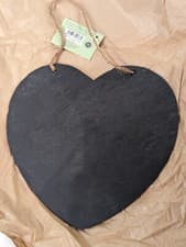 Image of Artesa Appetiser Natural Slate Serveware Heart Shaped Serving Platter 25 cm