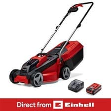 Image of Einhell Cordless Lawnmower 30cm Rotary With Battery Power X-Change GE-CM 18/30