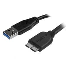 Image of StarTech USB3AUB15CMS Slim Micro USB 3.0 Cable - M/M 15cm (6")