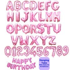 Image of Gold Silver Rose 16" A-Z Letter Balloons Number Foil Balloon NAME PARTY WEDDING