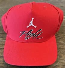 Image of Nike Air Jordan Flight Classic99 Red Snapback Hat DV3151-657. Adult Unisex Cap