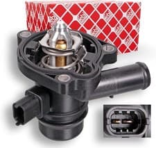 Image of Febi Bilstein 103377 Thermostat with housing, seal and temperature switch, pack
