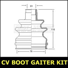 Image of CV Boot Gaiter Kit Front Outer Fits VAUXHALL COMBO CORSA OPT2/2 C 1.3 1.7 1E2B