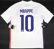 Image of BNWT 2020 2021 FRANCE NIKE AWAY FOOTBALL SHIRT MBAPPE 10 MENS MEDIUM