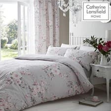 Image of Catherine Lansfield Canterbury Easy Care King Duvet Set Grey