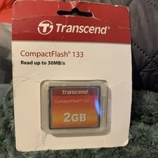 Image of Transcend 2GB CompactFlash 133 Memory Card (CF Card) Up to 30 MB/s