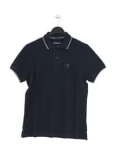 Image of Barbour Men's Polo S Blue 100% Cotton Basic New with tags