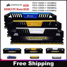 Image of Corsair Vengeance DDR3 4GB 8GB 1333 1600 1866 2133 2400 Desktop Memory RAM NEW