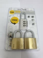 Image of PADLOCKS 40mm - KEYED ALIKE 2 PACK YALE SECURITY SOLID BRASS - NEW