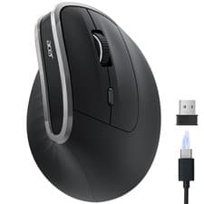 Image of acer Ergonomic Wireless Mouse, Vertical Computer Mouse for Office, Black 